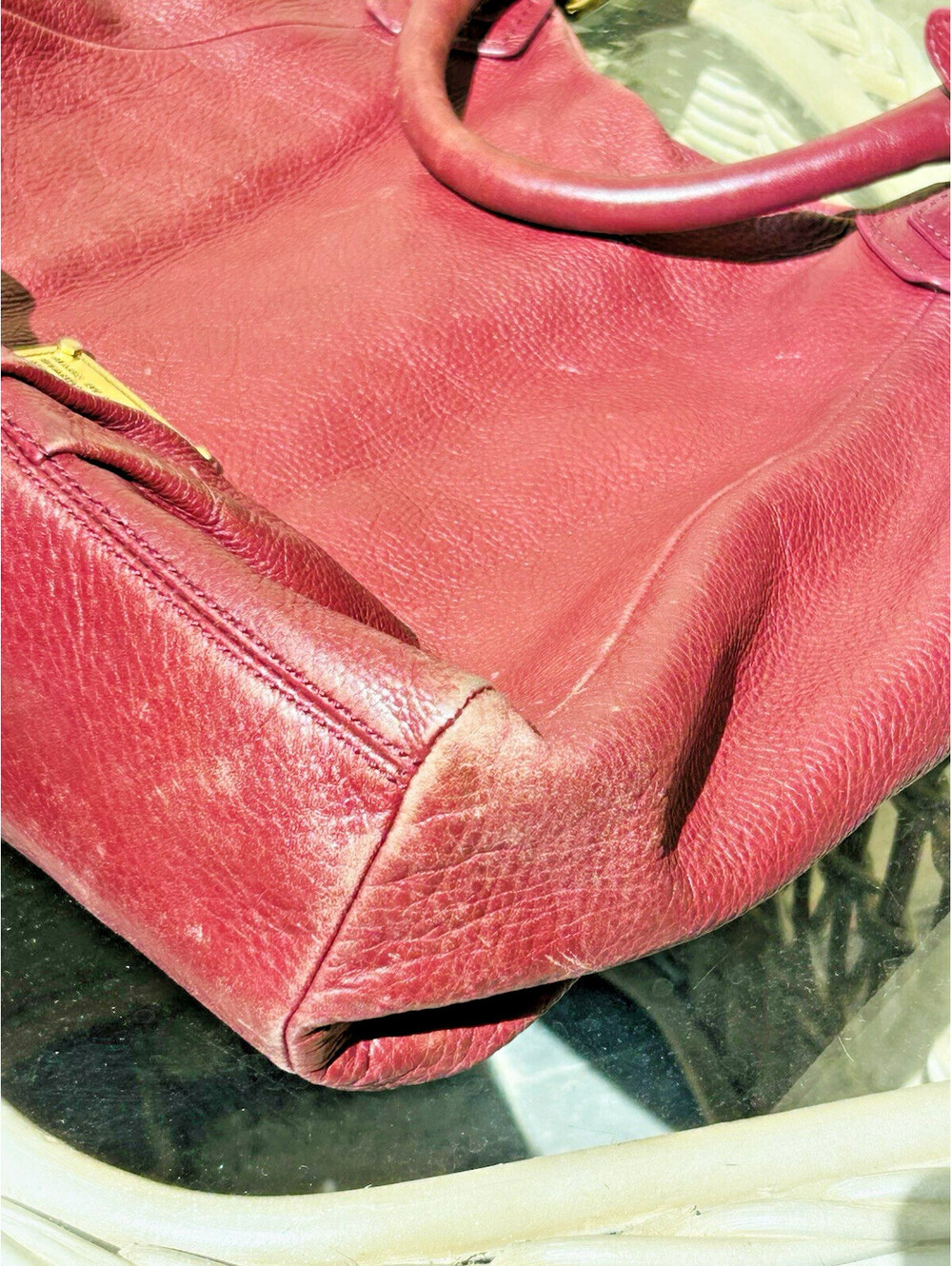 Vtg MARC by MARC JACOBS Classic Q Francesca Pebbled Leather Designer Lux Bag Y2K - Picture 15 of 15